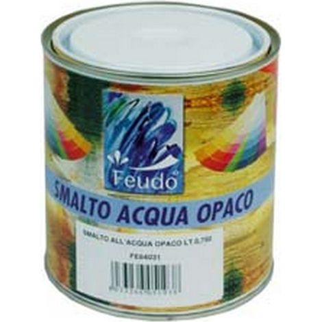 6PZ SMALTO ALL'ACQUA OPACO IN BARATTOLO (WASSER LACK LUX) - ml.750 bianco opaco