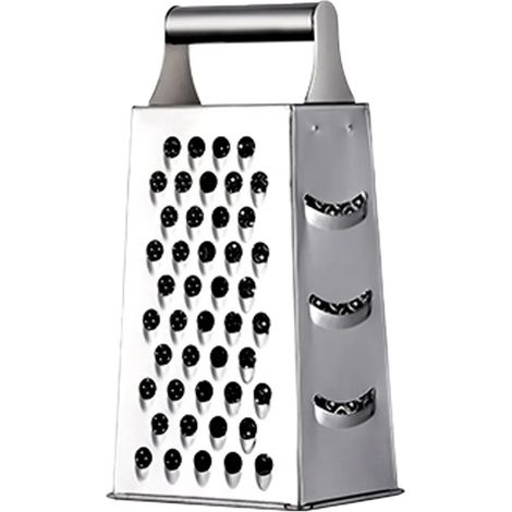 Box-Reibe 4-seitige Edelstahl-Käsereibe für die Küche mit Griff für Käse, Gemüse, Hand-Aktenvernichter