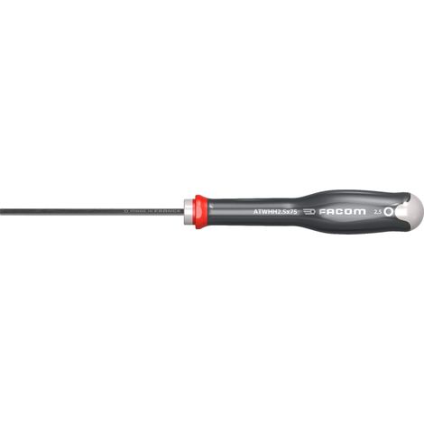 Tournevis Facom, Pointe Hex. 2,5 mm type Standard, 75 mm ( Prix pour 1 )
