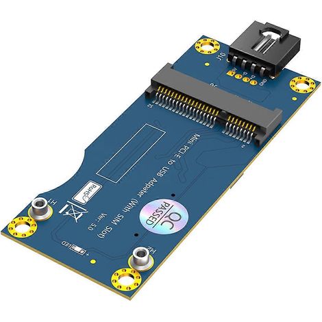 Adaptateur Mini PCI-E vers USB avec emplacement pour carte SIM pour module WWAN/LTE (Photo couleur) (1/5)