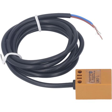 Induktiver Näherungssensor, 5 mm Erfassungsbereich, 2-Draht-NPN-Transistor (Öffner), quadratisches Metallgehäuse, 10–30 V DC (1/5)