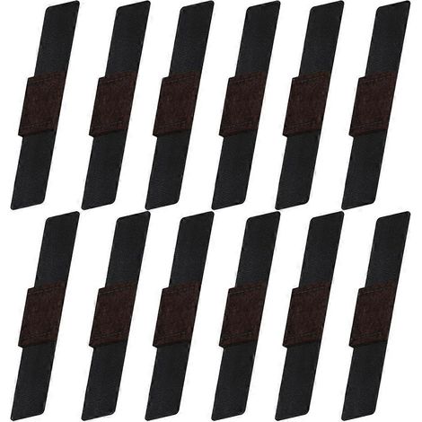 Lot de 12 protège-pieds de chaise en velcro, résistants et silencieux, avec une conception enveloppante pour éviter les rayures et les glissements, pour une utilisation domestique. (1/5)
