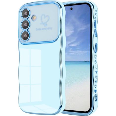 Handyhülle S24FE Mädchen Silikon Samsung Galaxy S24 FE Blau (1/5)
