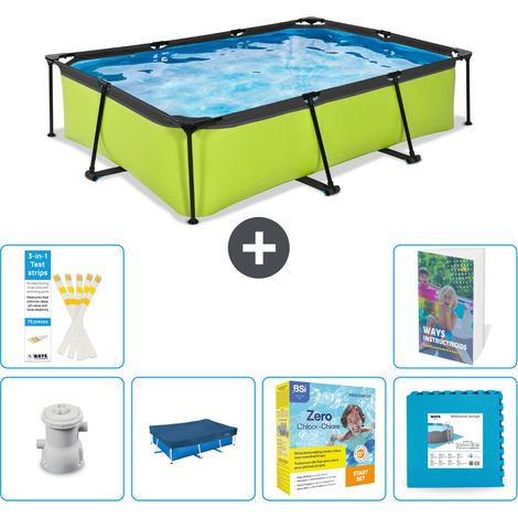 Exit Pool Rechteckig - 300x200x65 cm - 7-teilig S218