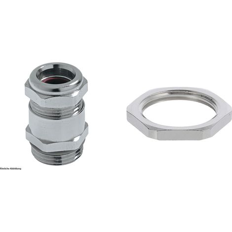 LAPP Verschraubung mit Gegenmutter M20x1,5 druckwasserdichte Messing (CuZn) vernickelt Gewindelänge 6,0mm - 1 Stück