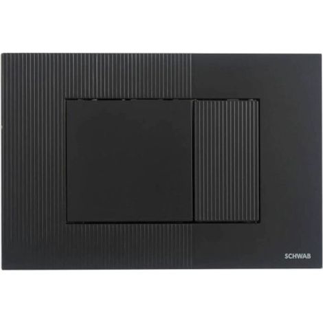 Schwab placca metis, nero opaco doppio tasto