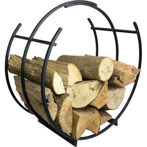 Log Holder 46 cm Hoop Circle Powder Coated Solid Garden Pride (1/3)