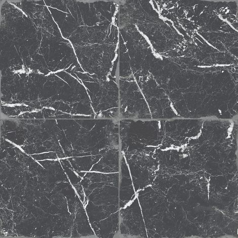 Carrelage Vintage effet Marbre Gris Noir 22,3x22,3x0,9 cm Palazzo - Sol et mur intérieur (vendu par carton de 0,65 m²) - RO'MA CARRELAGE (1/5)