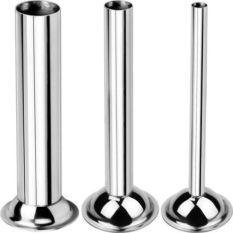 Poussoir à Saucisse - Haute Qualité - Acier Inoxydable - 3 Tubes - Diamètres 12/19/32 mm - Facile à Nettoyer (1/4)