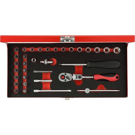 GEDORE RED 3300004 - Jeu de clés à douille 1/4 SW4-13mm 33 pcs , R49044033 (1/5)