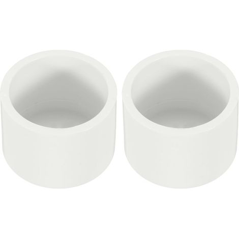 Bouchon d'Extrémité de Tuyau en PVC de 1", Lot de 2 Embouts de Tuyau Mobilier pour Construire des Meubles en PVC, Blanc (1/5)