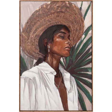 Cuadro Mujer 80% Pintado A Mano 80X4X120 Cm (1/2)