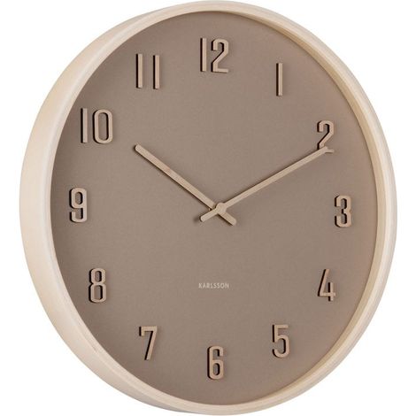 Horloge murale en bois véritable , petit modèle au design épuré et naturel - PANGIVO (1/2)