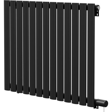 Boone Colore Matt Black 600mm x 780mm Horizontal Electric Single Panel Radiator