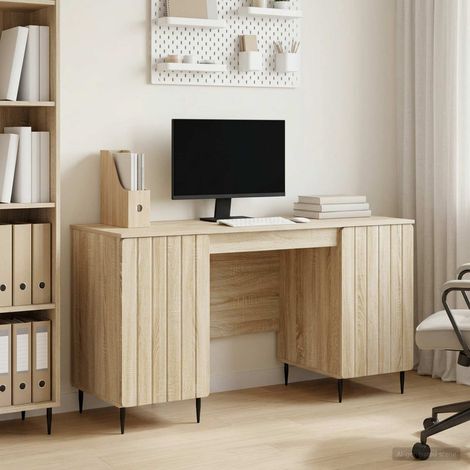 vidaXL Scrivania Rovere Sonoma 142,5 x 50 x 75 cm Legno ingegnerizzato (1/5)