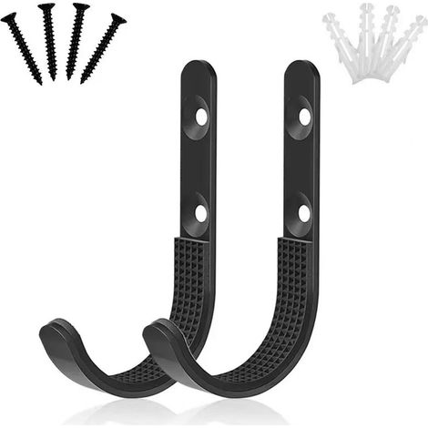 Support Fusil - Support Mural Métallique Horizontal 2 Pièces avec Crochet - Pour Fusils de Chasse Carabines et Arcs - Lot de 2
