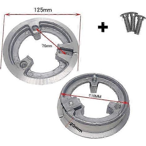 Bague de serrage de conversion pour disque de frein arrière de moto 110 mm, trou de 70 mm, pour disque de 220 mm, scooter électrique, vélo électrique, cyclomoteur ( ) (1/5)