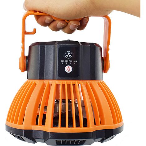 Ventilateur de camping portable Cross Border x10, lampe multifonctionnelle, ventilateur suspendu pour tente de camping, x10 (1/5)