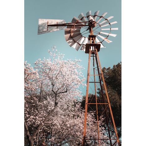 Tableau sur toile moulin 30x45 cm - Impression sur Toile Murale Décorative - Image imprimée en HD sur Toile - Toile sur Châssis en Bois FSC - Fabriqué en France (1/5)