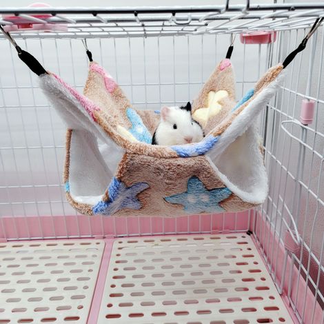 Petit hamac pour cage pour animaux de compagnie Hamac mezzanine chaud à double couche