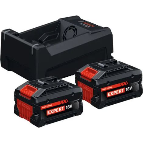 [NEUWERTIG] B-Ware Bosch Starter Set Akku Ladegerät 2x Batterie Exba18 V 55 Und Gal12 V/18 V 80 Set