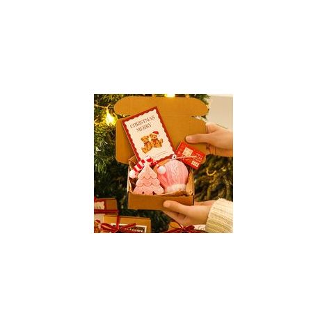 Bougies coniques de Noël, bougies chauffe-plat en forme de bonhomme en pain d'épices avec boîte cadeau, bougies en cire faites à la main pour décoration de fête de Noël, décorations de table pour la m