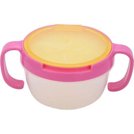 Gobelet à goûter avec double poignée pour enfants, couvercle récupérateur de goûter (1/5)