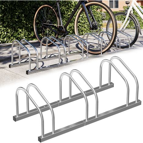 Parcheggio Porta Bici 3 Posti Stand Cavalletto Rastrelliera Bicicletta Acciaio