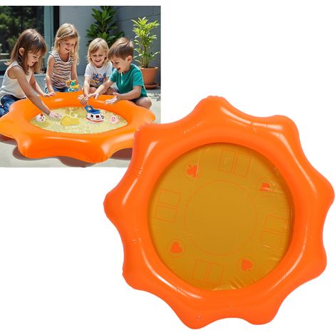 Aufblasbare Cocktailtische für den Pool, schwimmender Getränkehalter, Sonnenblumen-PVC-Tisch, Pool-Bechertablett, Serviertisch, schwimmend, Kartenspiele, Kinder, Erwachsene, Outdoor-Party, 95 cm - Man (1/5)
