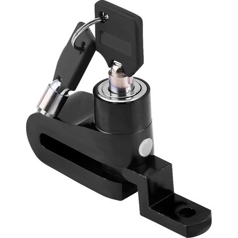 Dispositif antivol de sécurité de verrouillage de roue de frein à disque de Scooter de moto noir avec support de montage. (1/5)