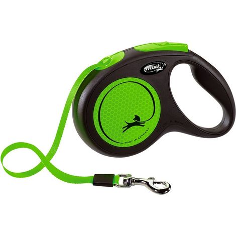 Guinzaglio per Cani Flexi NEW NEON 5 m Taglia M Verde (1/4)