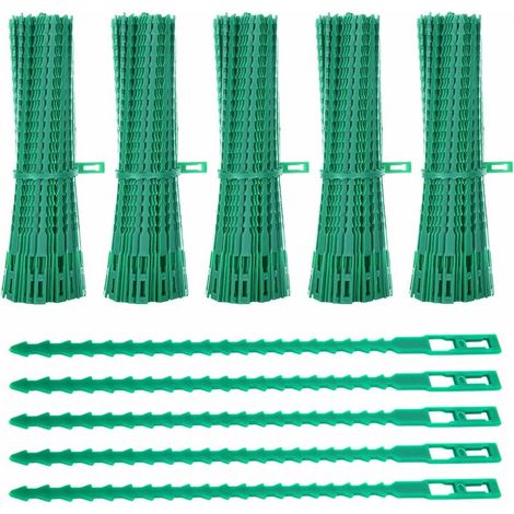 Pflanzenbinder, 600er-Packung, 23 cm lange, verstellbare Gartenbinder, flexible Kunststoff-Kabelbinder zur Unterstützung von Tomatenpflanzen