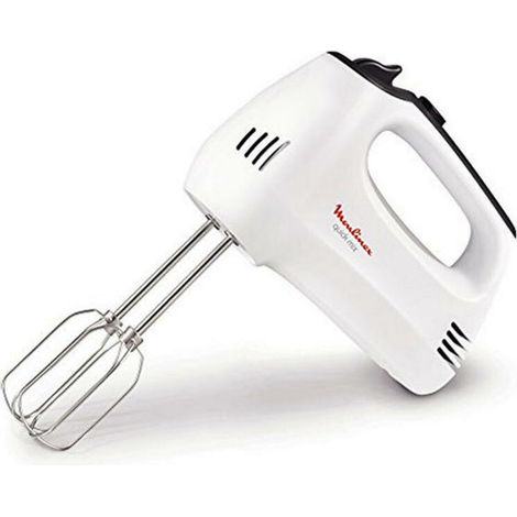 Moulinex HM3101 Quick Mix Sbattitore Manuale 300W 5 Velocita' Turbo Fruste e Ganci Impastatori colore Bianco (1/5)