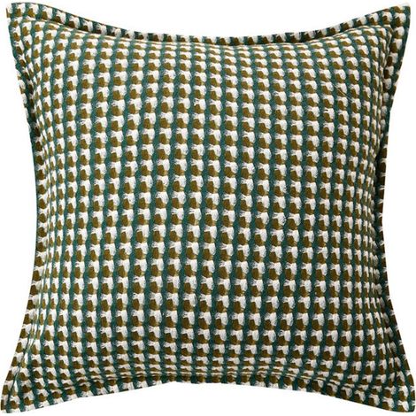 Taie d'oreiller simple à carreaux verts rétro 30x50 Taies d'oreiller en coton et lin à motif pied-de-poule, coussins de tête de lit, coussins de dossier, coussins de salon, housses de coussins de cana (1/5)