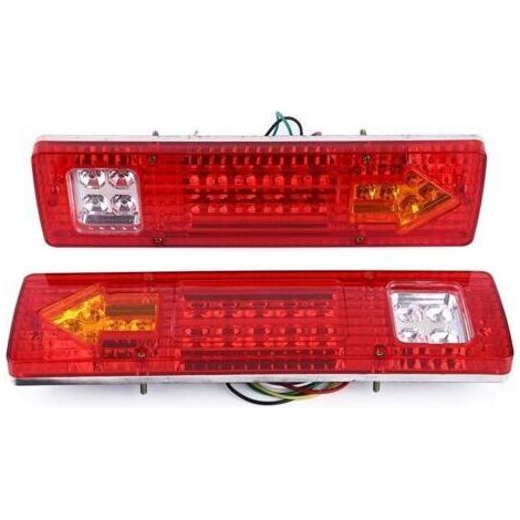 kit Feux Remorque Led, Lot de 2 feux arrière 19 LED pour voiture, camion, remorque, van - Étanche 12 V (1/4)