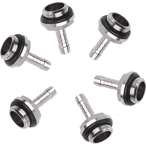 6er-Pack TwoTouch-Anschlüsse für PC-Flüssigkeitskühlung, G1/4-Gewinde, für 5,5-mm-Schläuche (1/5)
