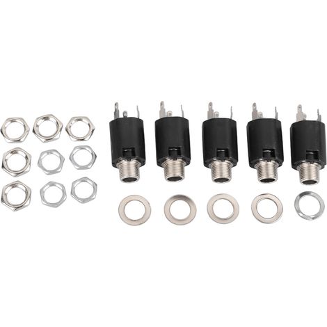 Prise jack 6,35mm pour guitare électrique, connecteur stéréo 3 broches à souder, amélioration du signal, embase audio (1/5)