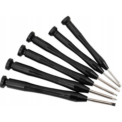 6-teiliges Präzisionsschraubendreher-Set mit Metallgriffen und Etui