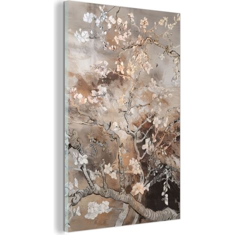 TABLEAU EN PLEXIGLAS Fleur d'amandier - Art - Van Gogh - Beige - Abstrait Tableau Moderne 60x90 (1/5)