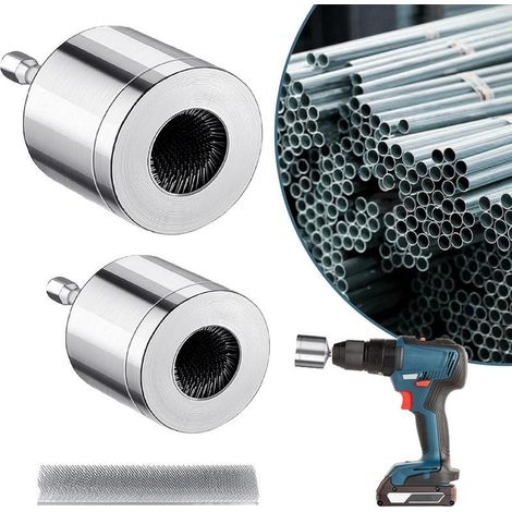 2PCS Nettoyeur De Tuyaux En Cuivre Métallique,brosse de nettoyage de tuyaux en métal,pipe cleaners plumbing (15mm+22mm) (1/5)