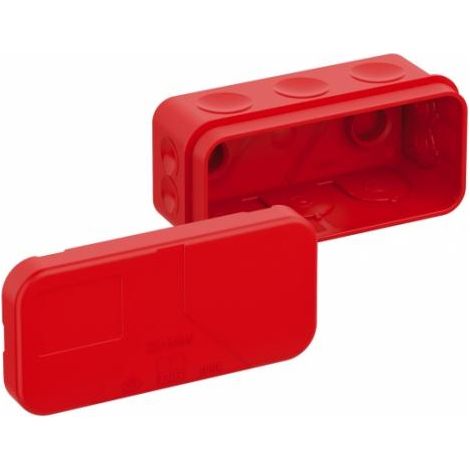 Spelsberg Boîte de dérivation, rouge, indice de protection IP55, section max. du conducteur 2,5², résistance aux chocs IK07, classe de protection II, Ui 400V AC, VDE, sans halogène, 34470801
