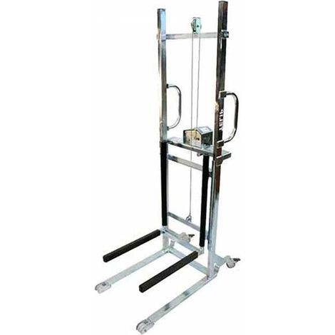 Impilatore manuale, carico massimo 150 kg - Rulli fissi in poliammide - 300708