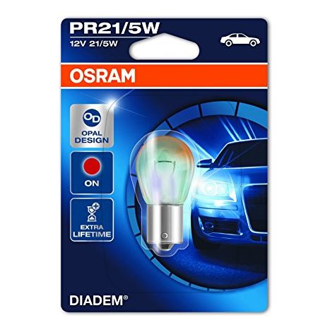 Osram 7538LDRBLI1 Lampada 'Diadem', 12V, 21/5W, PR21/5W, BAW15d, in Blister singolo (1/3)