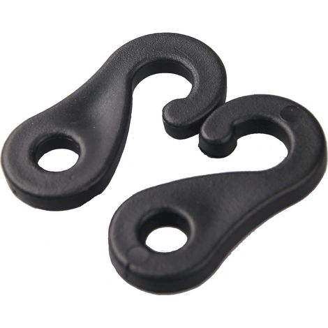 Lntyq Crochet En Forme de S en Plastique Écologique, Crochet de Tente 20pcs Tendeur de Corde pour La Fixation de Tentes Randonnée Activités de Plein Air Alpinisme (1/5)