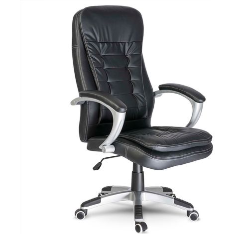 Chaise de bureau en cuir noir toronto