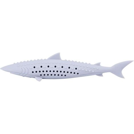 1 jouet à mâcher pour chat, en silicone, forme de poisson, avec compartiment herbe à chat, pour nettoyage dentaire et stimulation (1/5)