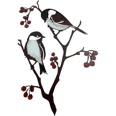 L'oiseau en métal orne l'art de jardin de silhouette d'oiseau pour la décoration de cour de jardin à la maison (1/5)