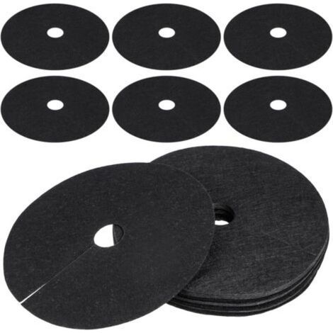 Lot de 20 rondelles de paillage pour Arbres et Anneaux de paillage - Tapis de Protection Contre Les Mauvaises Herbes - Non tissé - Protection des Racines (1/5)