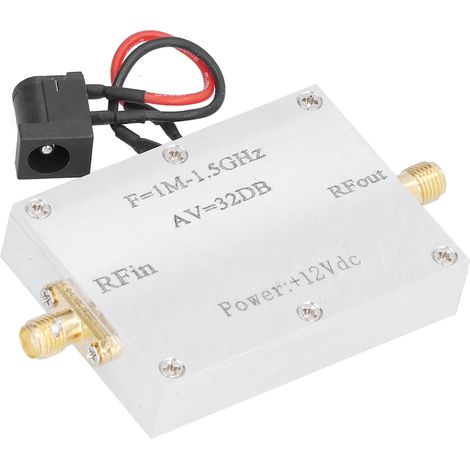 Amplificateur à faible bruit 1 MHz à 1,5 GHz 32 dB 10 dBm Installation facile Amplificateur radio pour système d'alimentation (1/5)