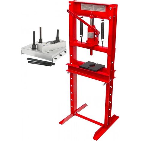 Prensa hidraulica 12 toneladas para taller mecanico con adaptador para rodamientos